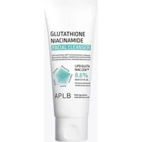 White APLB facial cleanser tube with black text, teal accents, and 8.5% Lipo-Gluta NAC Complex label, 80ml size.
