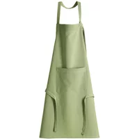 Green Winkler Ada apron with neck strap, large front pocket, and waist ties.