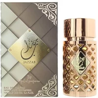 Ard Al Zaafaran Jazzab Gold Eau De Parfum 100ml with gold lattice-patterned bottle and ornate box design.