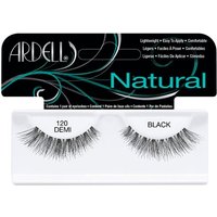 Ardell Natural Pocket Pack 120 Demi false eyelashes, black, wispy style with flexible band, in compact packaging.