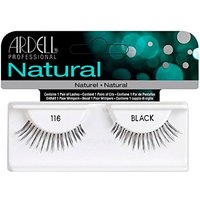 Ardell Natural Pocket Pack Eyelashes 116, black, wispy style in clear plastic case with teal and black packaging.