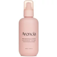 Pink bottle of Arencia Red Smoothie Lotion 5, 200ml, with pump dispenser and bold black text on the front.