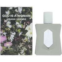 ARIANA GRANDE God Is A Woman Eau De Parfum 30ml, gray geometric bottle, floral box design