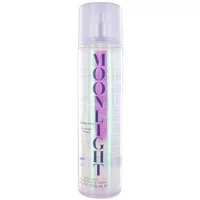 Clear bottle of ARIANA GRANDE Moonlight Body Mist 236ml with purple cap and holographic label.