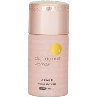 Pink Armaf Club De Nuit body spray, 250ml, with a beige cap and subtle logo design.