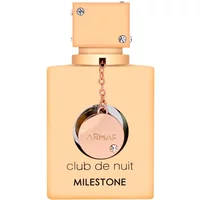 Gold Armaf Club De Nuit Milestone Eau De Parfum 30ml bottle with round pendant and square cap.