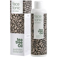 Australian Bodycare Face Tonic 150ml bottle with leaf pattern, white cap, and matching box with tea tree oil label.