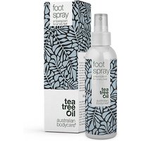 Australian Bodycare Tea Tree Foot Spray 150ml, white bottle with blue leaf pattern and matching box.