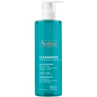 Avène Cleanance Cleansing Gel 400ml, teal bottle with white pump and label detailing in white text.