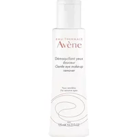 Avène Gentle Eye Makeup Remover 125ml, clear bottle with white cap and red logo, labeled for sensitive skin.