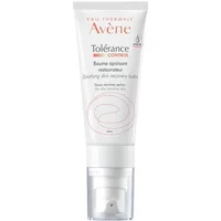 White Avène Soothing Skin Recovery Balm tube, 40ml, with clear cap and red, black text on front.