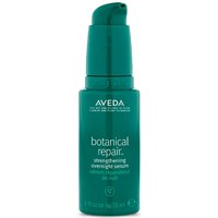 Aveda Botanical Repair serum in a green pump bottle, 30 ml size, with white text and sleek design.