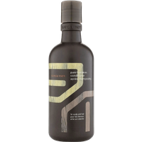 Dark brown bottle of Aveda MEN Pure-Formance Conditioner, 300 ml, with beige and green abstract design.