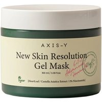 Green and white jar of Axis Y New Skin Resolution Gel Mask, 100 ml, with heartleaf and niacinamide.
