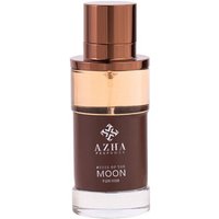 Azha Ashes of the Moon Eau de Parfum 100ml in a sleek brown and gold cylindrical bottle with a metallic cap.