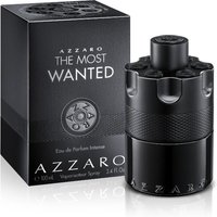 Black Azzaro The Most Wanted Eau de Parfum Intense bottle with a textured grip and matching box, 100ml.