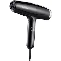 Black and silver BaByliss Falco digital hair dryer with sleek design and ergonomic handle.