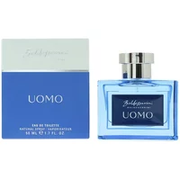 Baldessarini Uomo Eau De Toilette 50ml, blue glass bottle with silver cap, matching blue box with silver text.