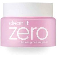 Pink Banila Co Clean It Zero Cleansing Balm jar with white lid and bold white lettering on the front.