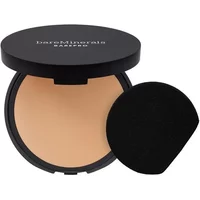 bareMinerals BAREPRO powder foundation in black compact with mirror and round applicator, shade Light 22 Neutral.