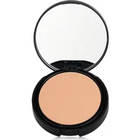 bareMinerals compact with mirror, featuring Light 25 Neutral powder foundation in a sleek black case.