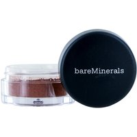 bareMinerals Eyeshadow in Sweet Admirer, round black lid, clear base showing pinkish-brown powder.