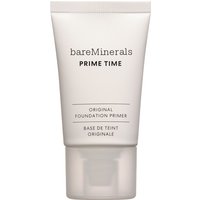 White tube of bareMinerals Mini Prime Time Pore-Minimising Primer with black text, 15ml size.