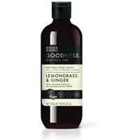 Baylis & Harding Goodness Lemongrass & Ginger Body Wash 500ml in dark bottle with white label and green accents.