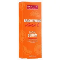 Bright orange box of Beauty Formulas Brightening Vitamin C Facial Serum with citrus slice graphics, 30 ml.