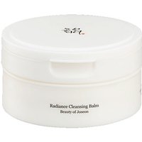 White Beauty of Joseon Radiance Cleansing Balm jar with black text and Korean characters on the lid.