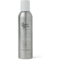 Silver Beauty Works Mirror Shine Spray 250ml bottle with white cap and black logo.