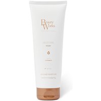White Beauty Works Restore Mask tube with gold cap and logo, 250ml.