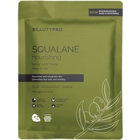 BEAUTYPRO SQUALANE Nourishing Face Sheet Mask 23ml in olive green packaging with olive branch design.