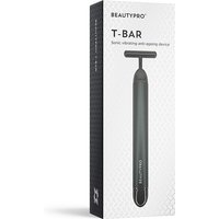 Black BEAUTYPRO T-BAR Sonic Vibrating Anti-Ageing Device in sleek packaging with textured pattern and logo.