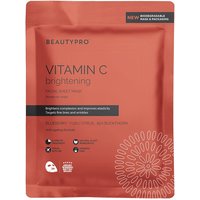 BEAUTYPRO VITAMIN-C Brightening Face Sheet Mask in orange packaging with floral design, 22ml.