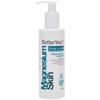 White BetterYou Magnesium Body Lotion 150ml bottle with pump dispenser and blue text.