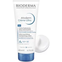 Bioderma Atoderm Moisturiser 200ml, white tube with blue text, blue cap, for sensitive skin.