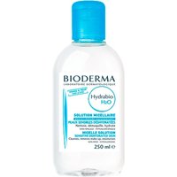 Bioderma Hydrabio Micellar Water 250ML, clear bottle with blue cap and white label featuring blue text.
