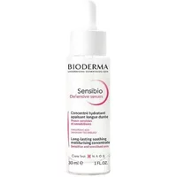 Bioderma Sensibio Defensive Serum in a white bottle with a dropper cap, featuring red and black text.
