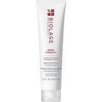 White Biolage Bond Therapy tube, 150ml, with green leaf logo and red text on front.