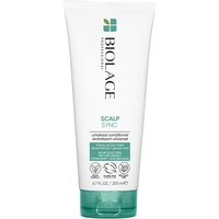 White Biolage Scalp Sync conditioner tube with green cap, 200ml, for oily, sensitive, dry scalps.