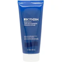 Blue Biotherm Biocorps Anti-Roughness Peeling Scrub tube, 200ml, with white text and flip-top cap.
