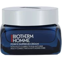 Biotherm Homme Force Supreme Cream, dark blue jar with silver lid, 50ml, anti-aging skincare for men.