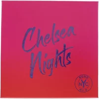 Pink and orange Bond No 9 Chelsea Nights Eau De Parfum box with blue text and NYC logo.