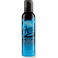 Black and blue Bondi Sands Aero 1 Hour Express Self Tanning Foam bottle, 225ml, with black cap.