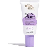Bondi Sands Light'N Dreamy Gel Moisturiser 50ml, white tube with purple cap and label, moon and star icons.