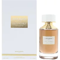 Boucheron Feve Tonka De Canaima Eau De Parfum 125ml with gold-accented clear bottle and white cap, next to white box.