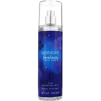 Britney Spears Midnight Fantasy Fragrance Mist 236ml, blue bottle with silver cap and floral design.