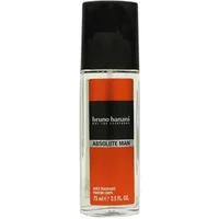 Bruno Banani Absolute Man deodorant spray, 75ml, transparent bottle with black cap and orange label.