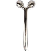 Silver brushworks Face Sculpting Zinc Roller with dual spherical heads and sleek handle.